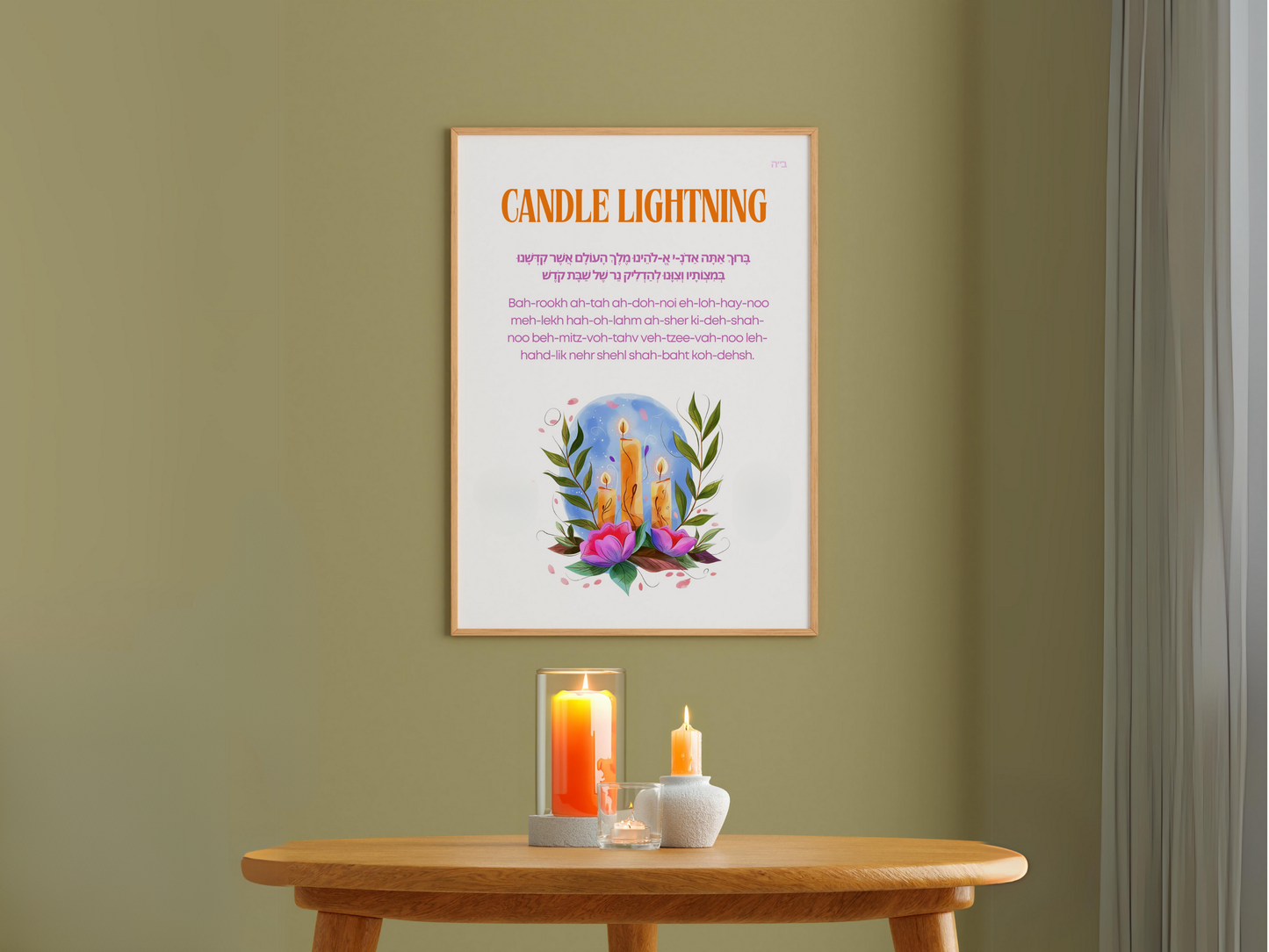 Candle Lightning Bracha Poster