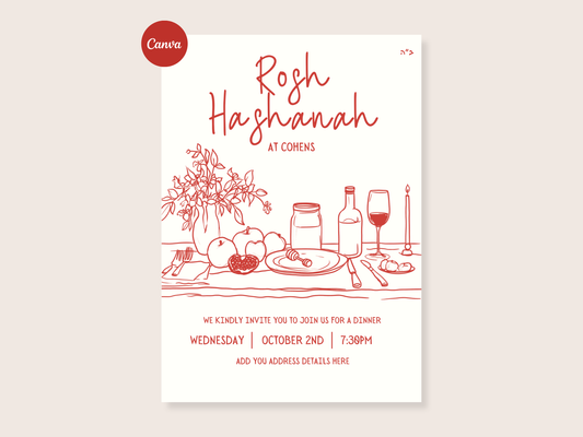 Rosh Hashanah Dinner Invite