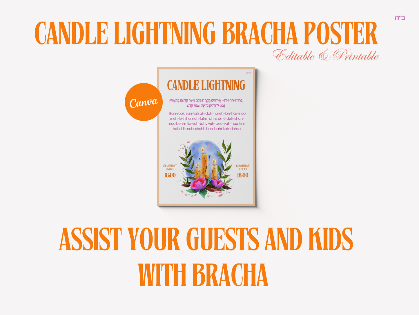 Candle Lightning Bracha Poster