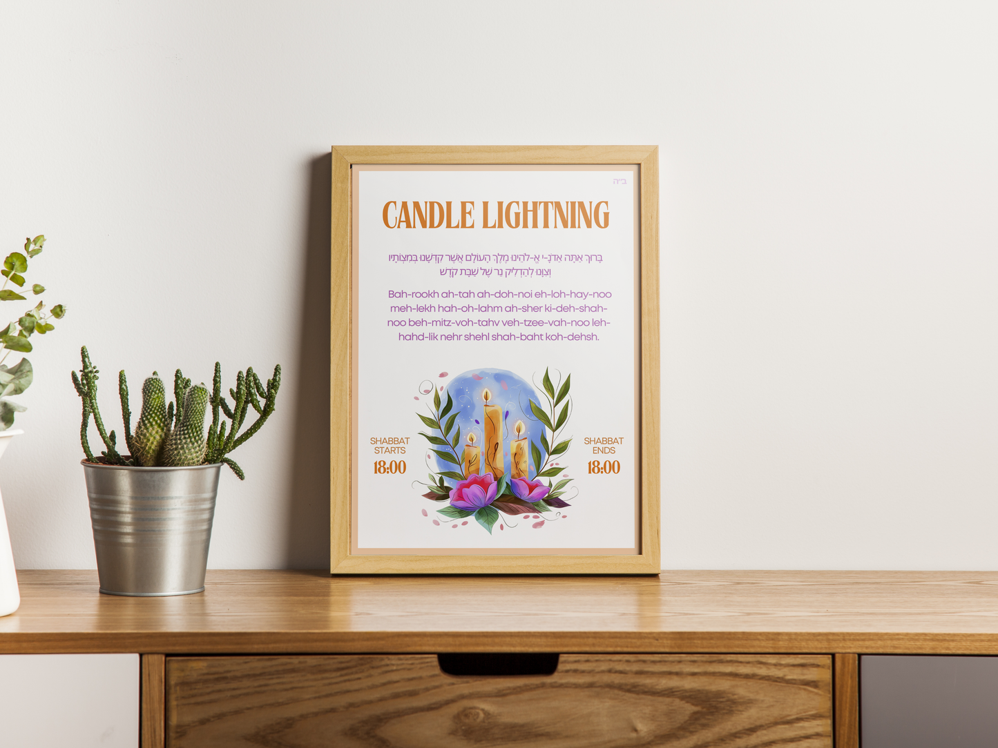 Candle Lightning Bracha Poster